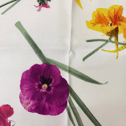 Christian Dior Scarf Red Beige White Multicolor