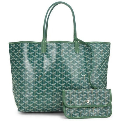 Goyard Saint Louis PM Green Shoulder Tote Bag & Pouch