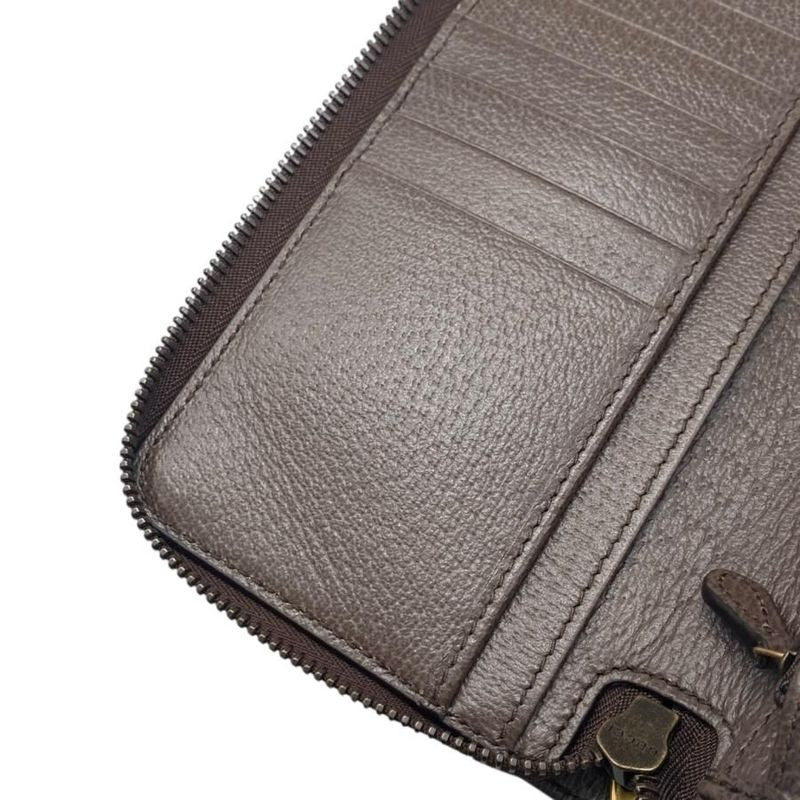 Gucci Bi-Fold Long Wallet Ophidia Zip-Around Wallet 838619 GG Pattern Double G