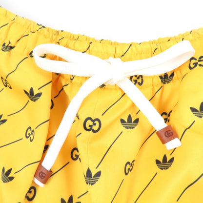 Gucci×adidas 693439 Interlocking G Shorts Yellow M Ladies