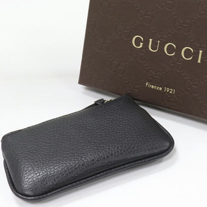 Gucci Coin Case Key Case With Key Ring Calf Black 368879