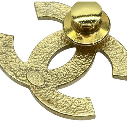 Chanel Brooch Pin Brooch Pin Badge Accessories Coco Mark GP Rhinestone Gold 08P