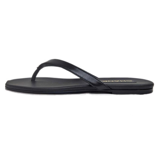 Chanel Sandals CC Mark Black 38 C Shoes Apparel