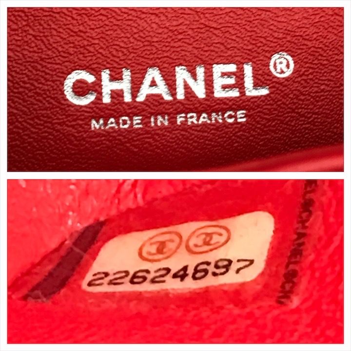 Chanel CC Logo Turnlock Quilted Lambskin Chain Shoulder Bag Red Purse