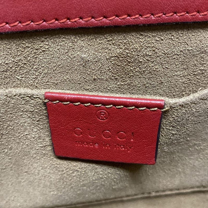 Gucci Shoulder Bag Padlock GG Small 409487 Dark Brown X Red X Multi Chain