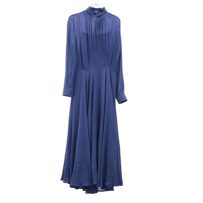 Louis Vuitton Silk Dress Blue 36