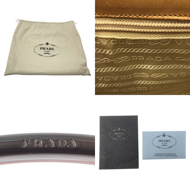 Prada - Madras Bachel Leather Logo Flap Handbag - Cammello - Women