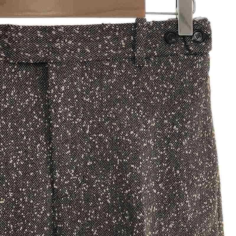 Bottega Veneta - 2021aw - Silk-blend Herringbone Slacks Pants - 36 - Brown -