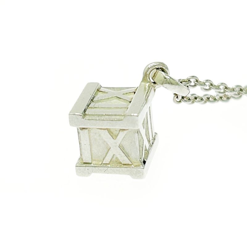 Tiffany & Co Silver Atlas Cube Necklace 6.9g 925 Engraved 445333 Necklace