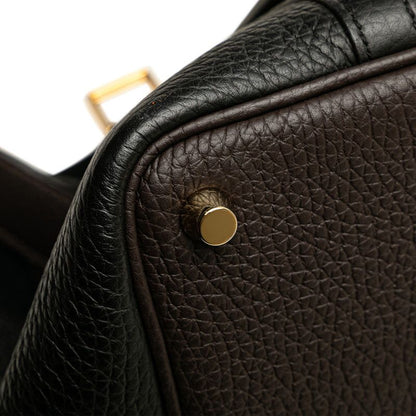 Hermes Picotin Lock PM Cazac Black Brown Taurillon Clemence Women Hermes