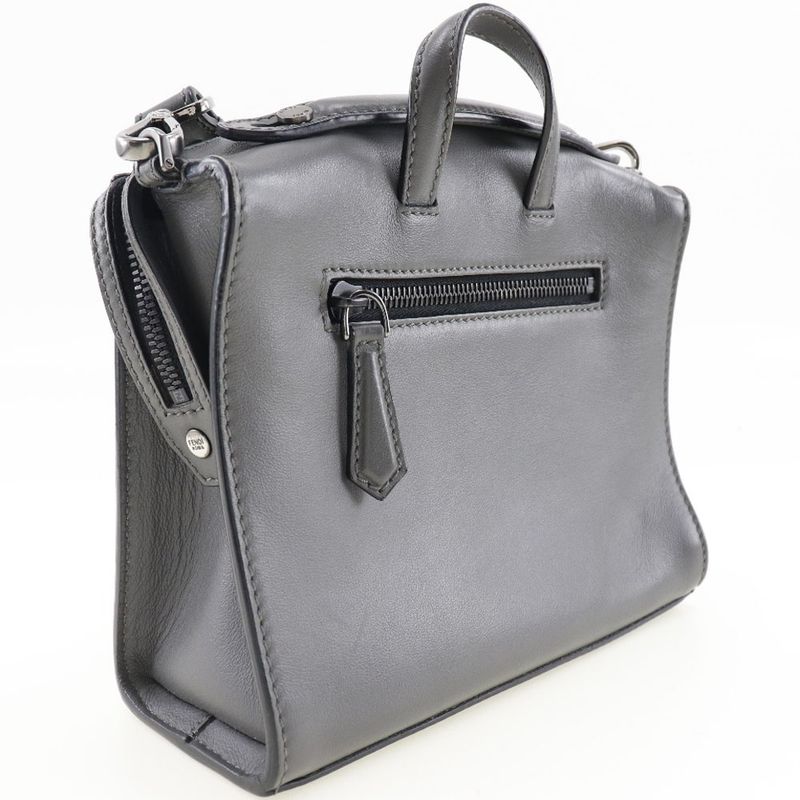 Fendi Mini Messenger 2WAY Shoulder 7m0238o7b Leather Gray Ladies Handbag