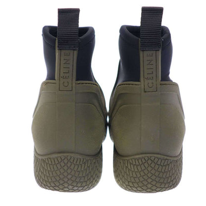 Celine 18ss Phoebe Period Side Gore Ankle Rain Boots Khaki 35