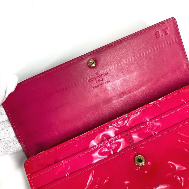 Louis Vuitton Long Wallet Portefeuille Sarah M93633 Monogram Vernis Canvas Rose
