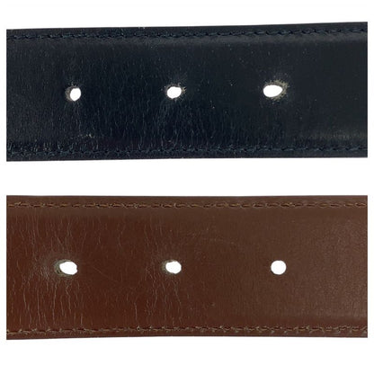 Gucci G Buckle 60cm (2362in)/24" Black Gold Hardware Leather 036 194 0956 Belt