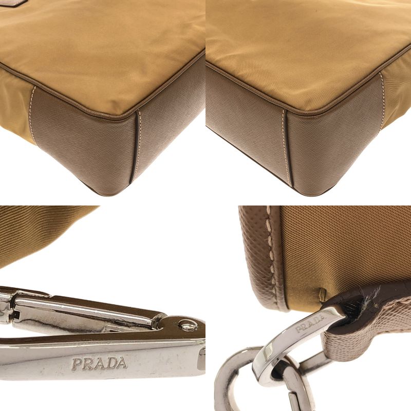 Prada - Re-nylon X Saffiano Leather 2-way Shoulder Tote Bag Fully Lined With
