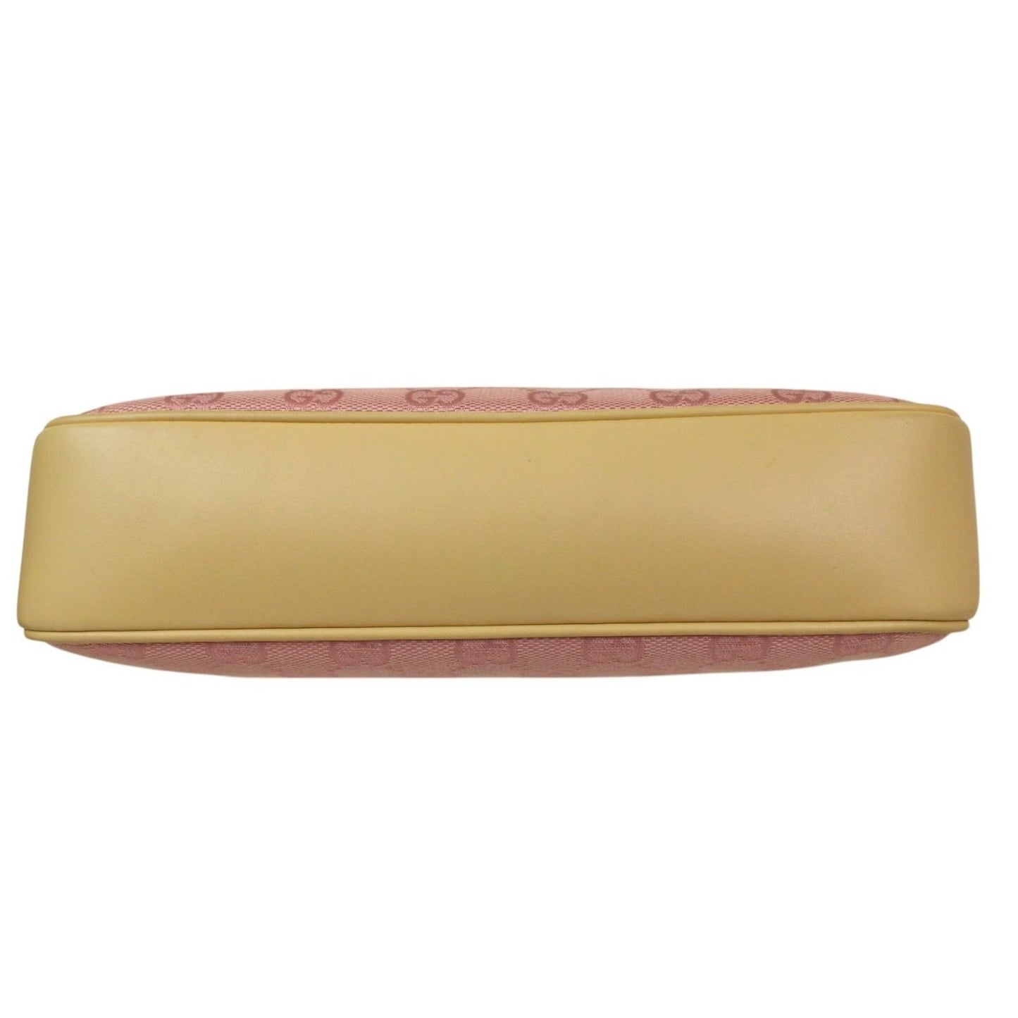Gucci GG Sherry Bamboo Pochette Baguette Shoulder Bag Purse Tote Pink
