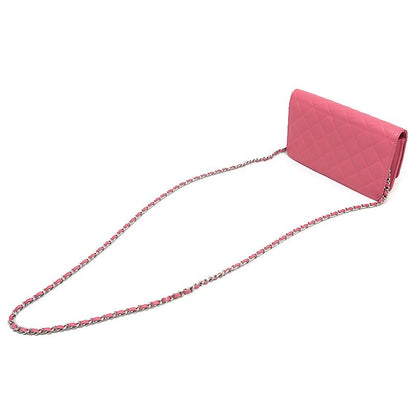 Chanel Matelasse Chain Wallet Pink Coco Mark
