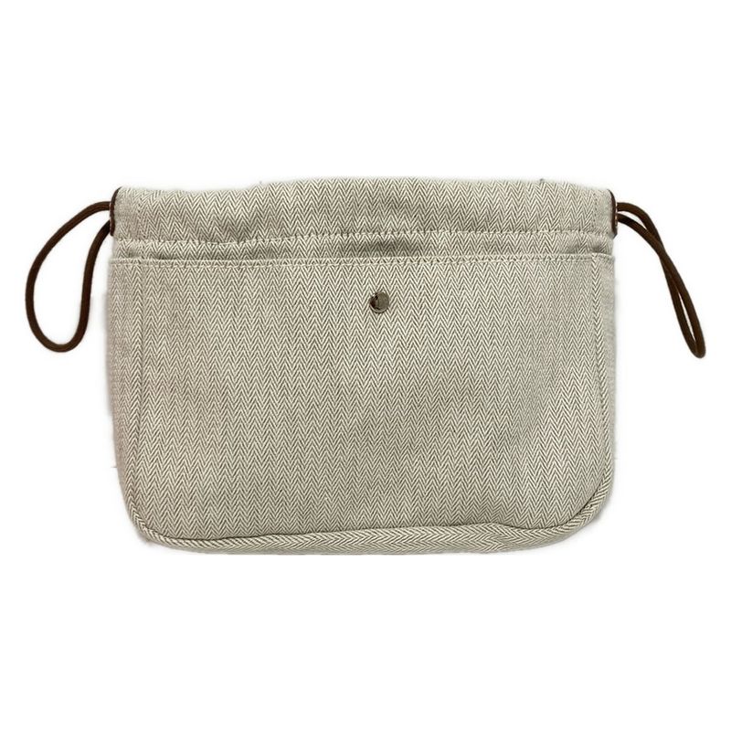 Hermes Pouch Fourbi 25 Natural X Fauve Drawstring Shape