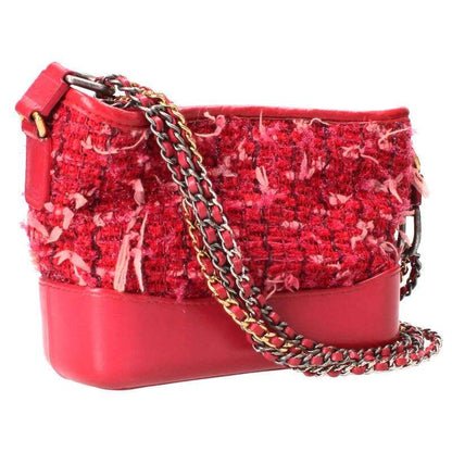 Chanel Gabrielle De Chanel Small Hobo Tweed Calfskin Chain Shoulder Bag Women