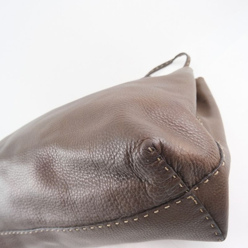 Fendi Selleria Calf Brown Unisex Tote Bag