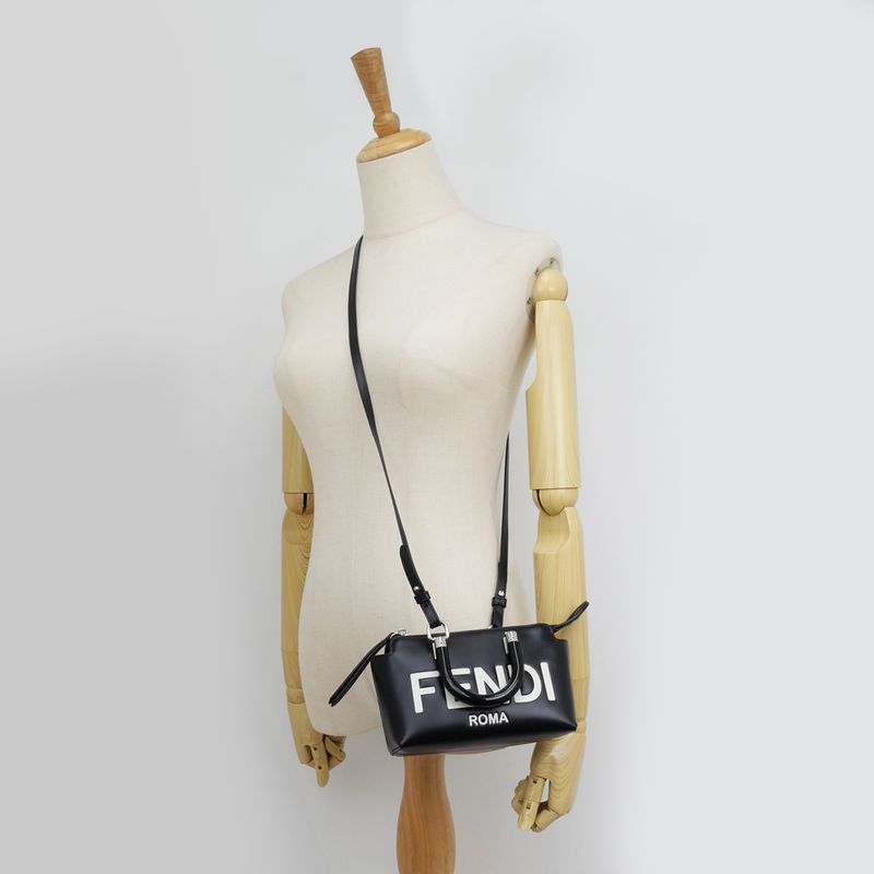 Fendi By The Way Mini 8bs067 ABVL F1l2z Black Hand Shoulder Bag 2way