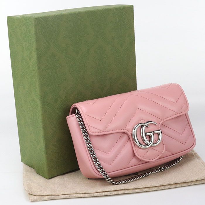 Gucci Mini GG Marmont 476433 Crossbody Shoulder Bag Leather Women