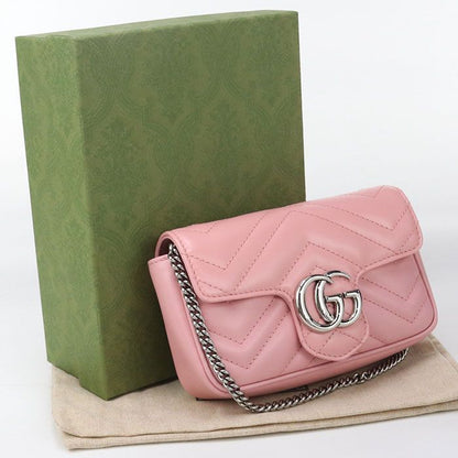 Gucci Mini GG Marmont 476433 Crossbody Shoulder Bag Leather Women