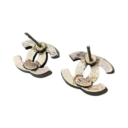 Chanel Rhinestone Coco Mark Pierced Earrings Rhinestone Coco Mark Earrings