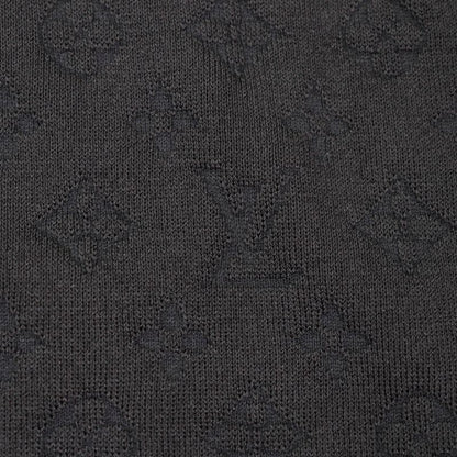 Louis Vuitton 23SS Silk Blend Monogram Embossed Knee Length Tight Skirt Black M