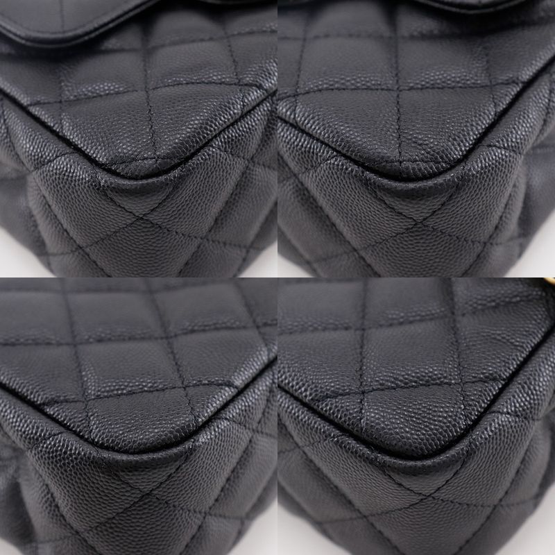 Chanel Matelasse Small Hobo Bag Chain Shoulder As3710 Caviar Skin Black Ladies