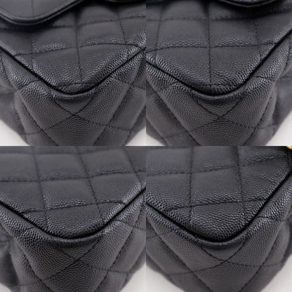 Chanel Matelasse Small Hobo Bag Chain Shoulder As3710 Caviar Skin Black Ladies