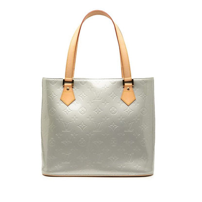 Louis Vuitton Monogram Vernis Houston Tote Handbag M91053 Gris Silver Patent