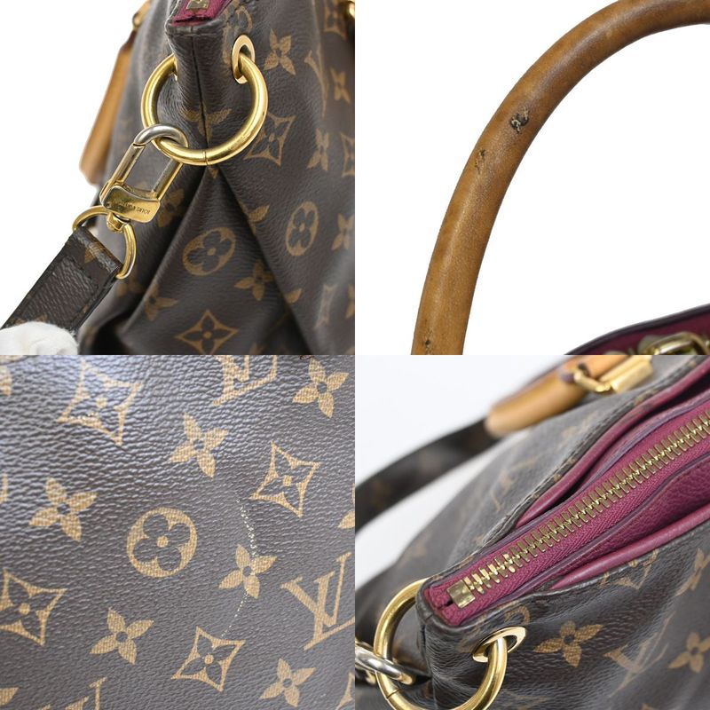 Louis Vuitton Pallas Shoulder Handbag 2WAY Monogram M40906 55ka652