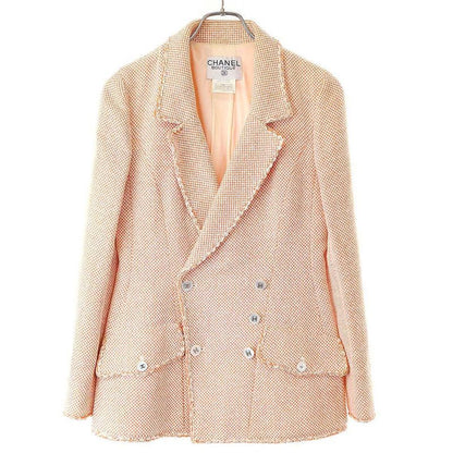 Chanel 1997 Vintage Double Breasted Tweed Jacket and Skirt Set P07962v05404