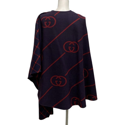 Gucci Poncho Size 36 S Women - 569213 Zabxv Purple And Red Cape/gg Pattern/check