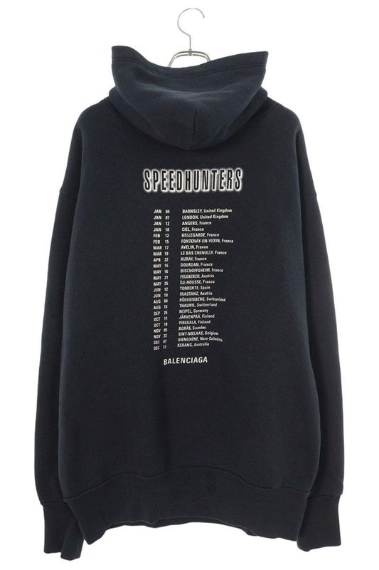 Balenciaga 19AW 541707 Tcv37 Speedhunters Pullover Hoodie Men's XS