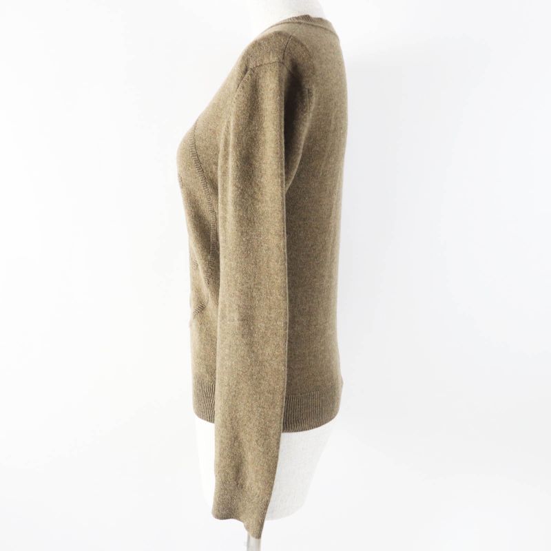 Hermes 22AW 2h2631d1 Cashmere H Lift Long Sleeve Knit Pullover Brownish 34