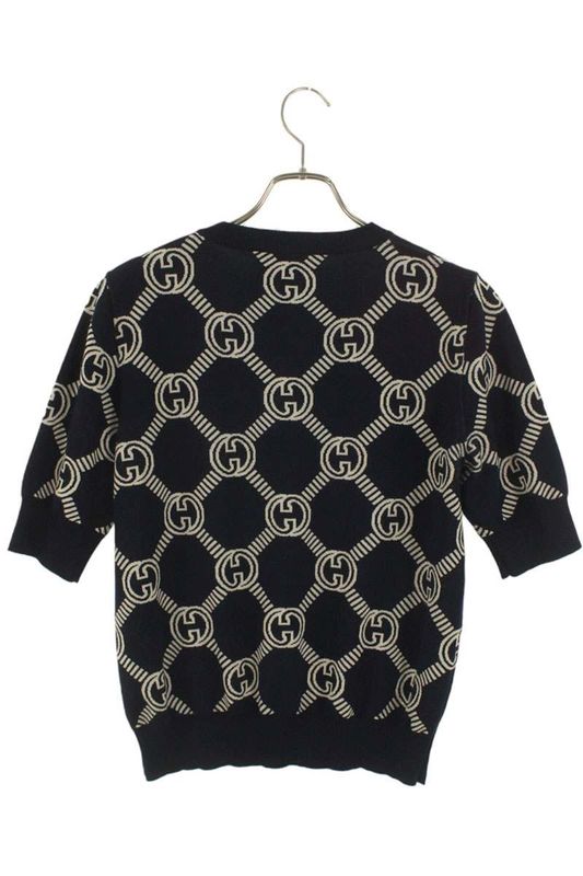 Gucci 692702 Xkcb2 GG Wool Jacquard Reversible Knit Women