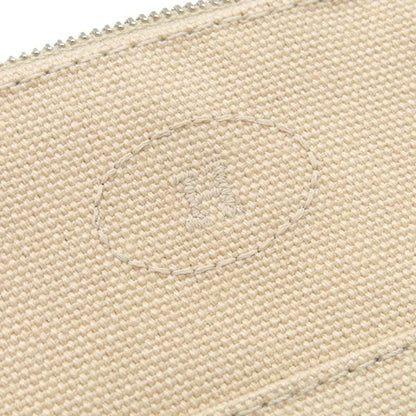 Hermes Pouch Bolide Pouch Mini Cotton Natural and Orange Silver Hardware Never
