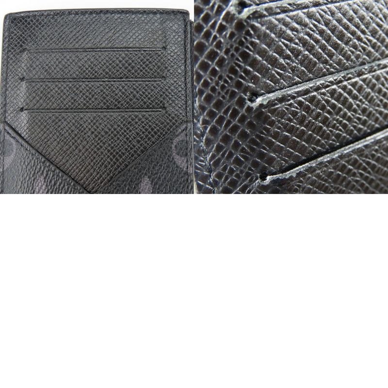 Louis Vuitton Coin Case Coin Card Holder M30271 Taiga Monogram Eclipse Ardoise