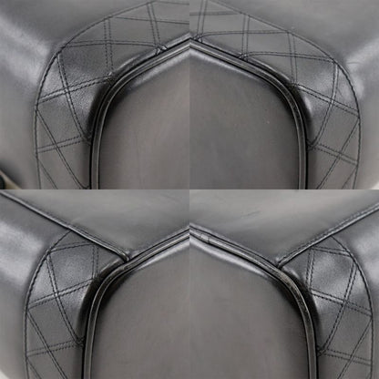 Chanel Vanity Handbag Vintage Lambskin Black Ladies Pouch