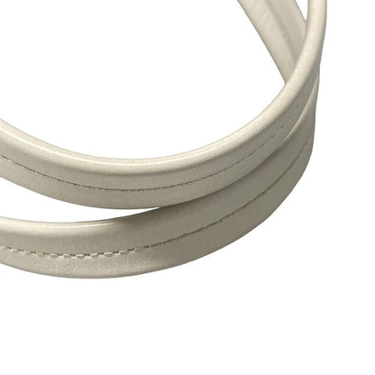 Prada Tote Bag - 1bg382 White Embossed Triangle Logo Leather