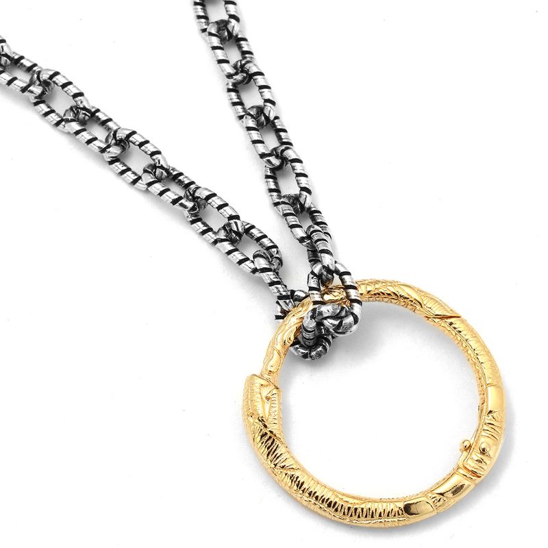 Gucci Necklace Gold Snake Ring Silver/gold