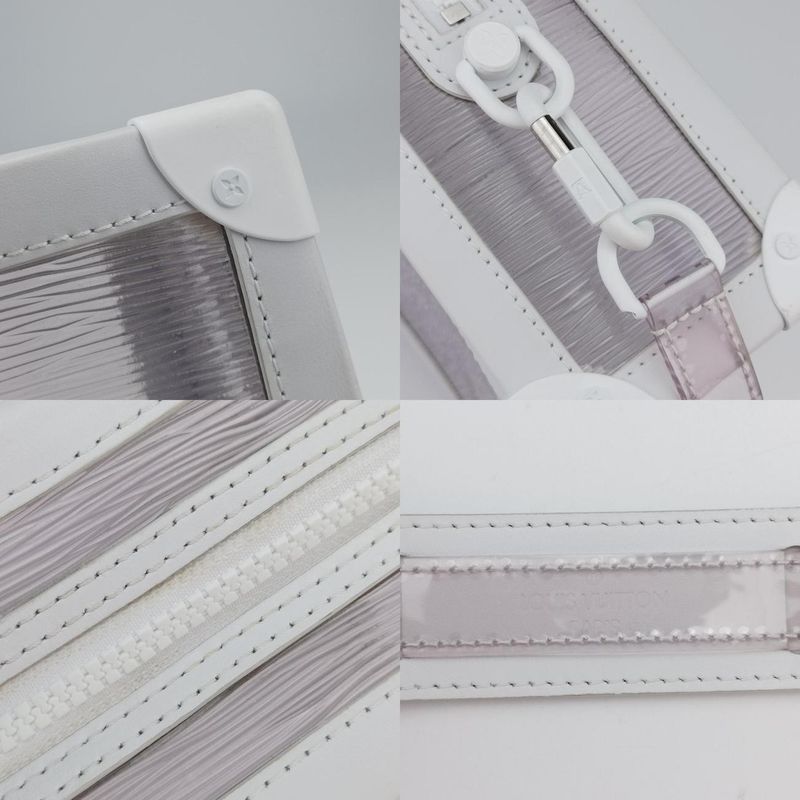 Louis Vuitton Soft Trunk Transparent X White Epi Plat Jouge M55602 Du3199