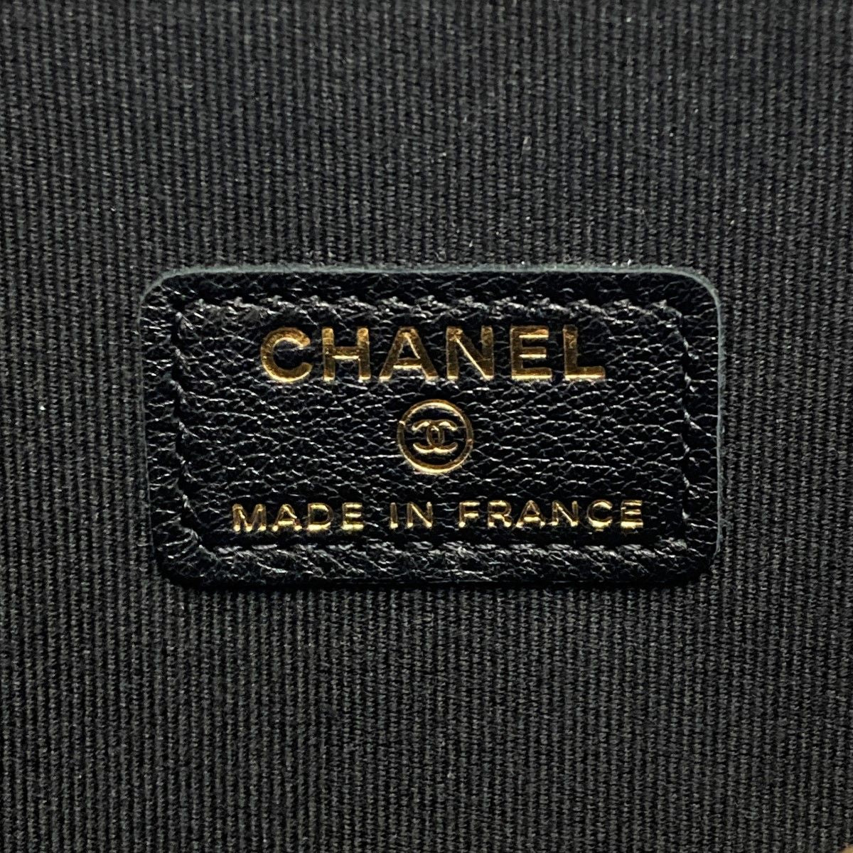Chanel Cocomark Matelasse Pouch Black Caviar Skin Charm Clutch Bag