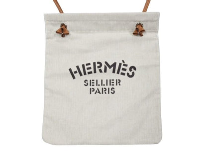 Hermes Aline MM Shoulder Bag H Plume Canvas Ivory Brown — view 2