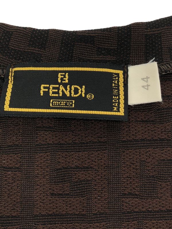 Fendi Zucca Pattern Sleeveless Dress Women Brown 44