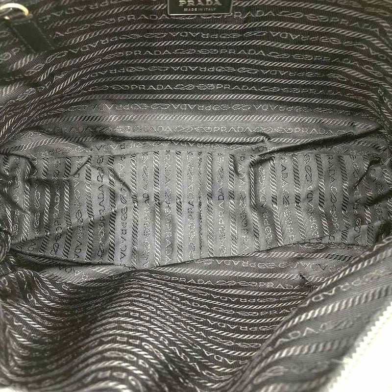 Prada Handbag Black Nylon Triangle Logo Triangle Logo Ladies Fashion Branded