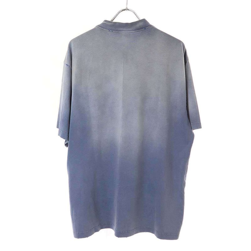 Balenciaga 23aw Be Kind Print Damaged T-Shirt 764235 Blue M