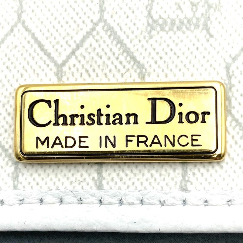 Dior Christian Dior Crossbody Honeycomb Shoulder Bag White Pvc/leather Women
